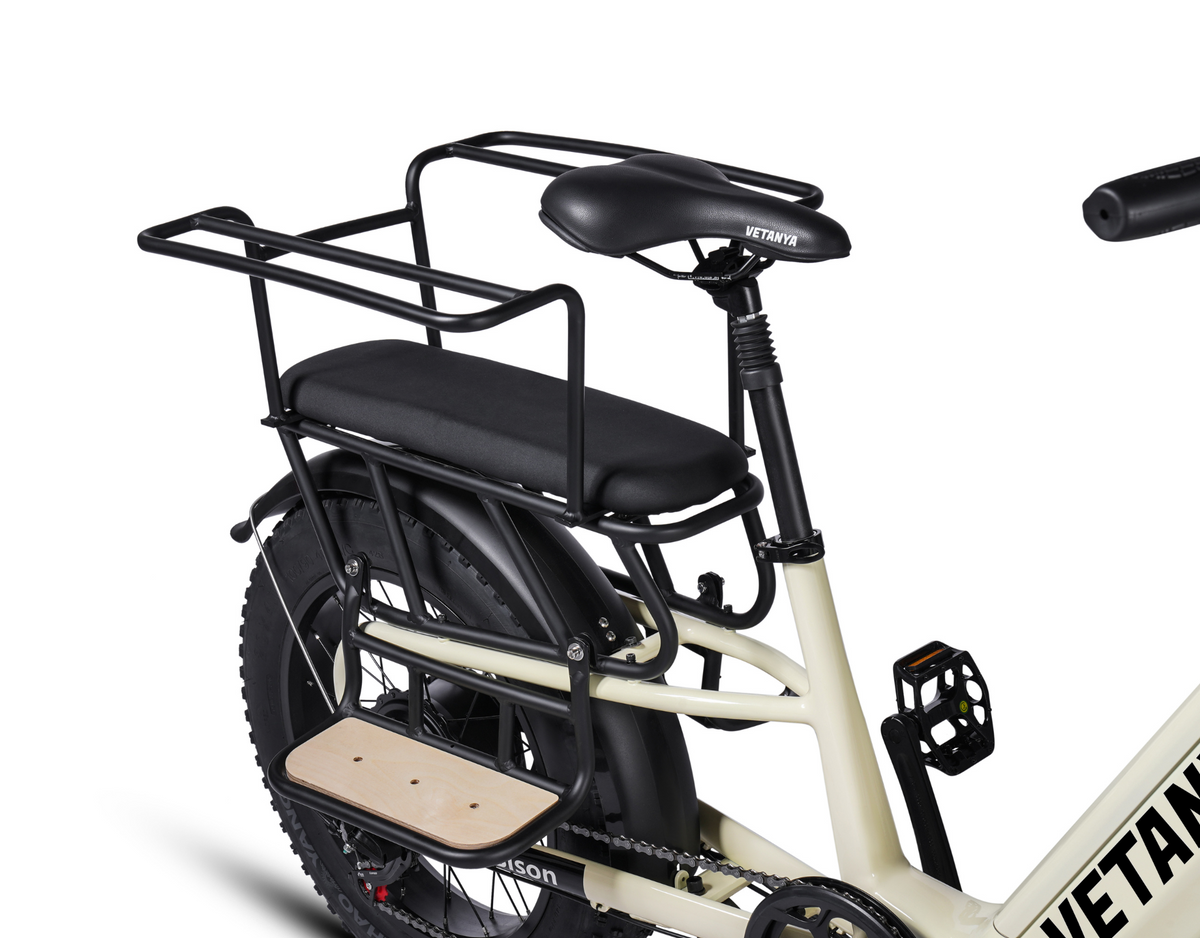 Vetanya Electric Bike Child Seat with Running Boards