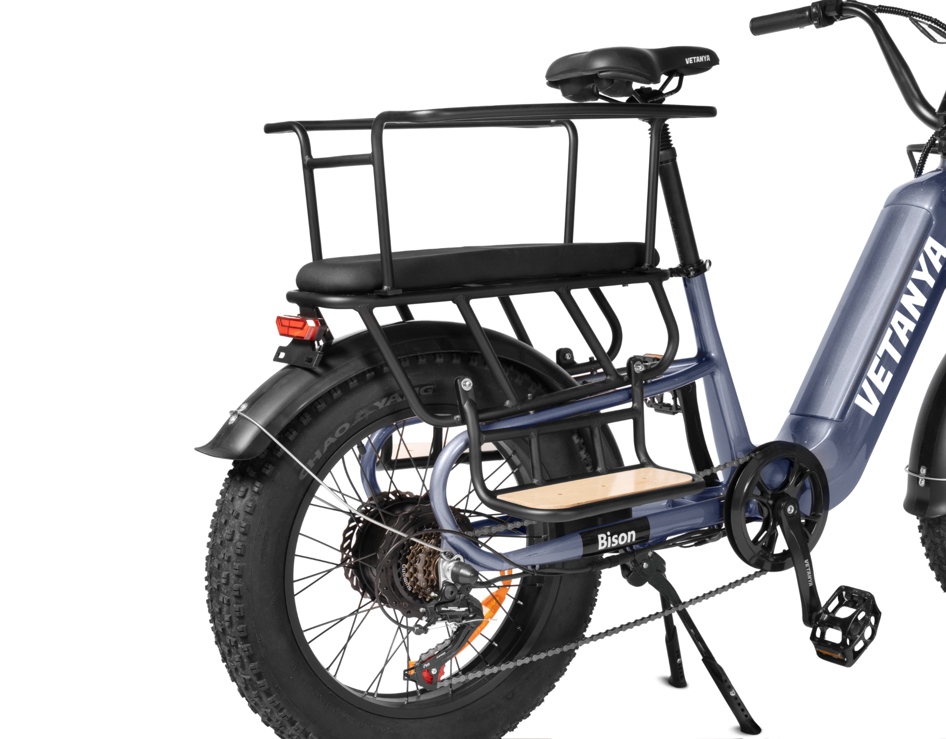 Vetanya Electric Bike Child Seat with Running Boards(Bison)