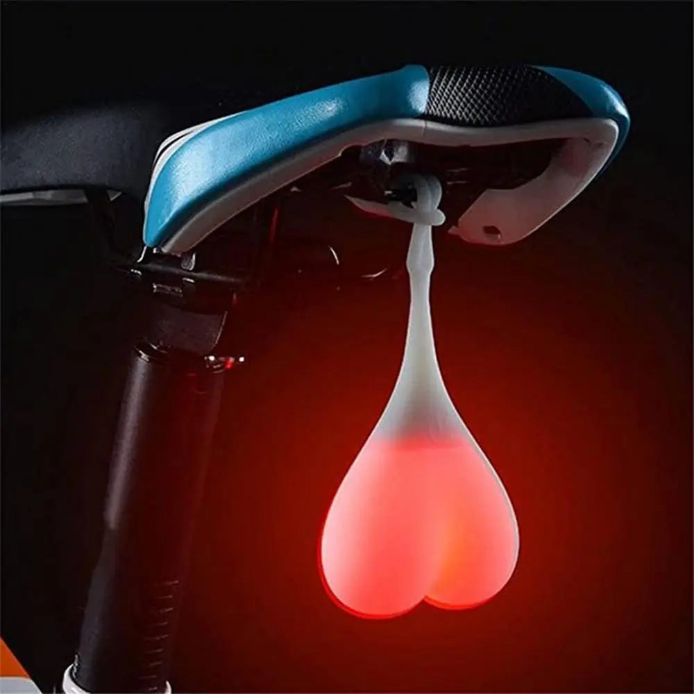 Cycling Balls Tail Silicone Light Creative Bike Waterproof Bicycle Seat Back Egg Lamp Night Riding Cycling LED Red Warning Light